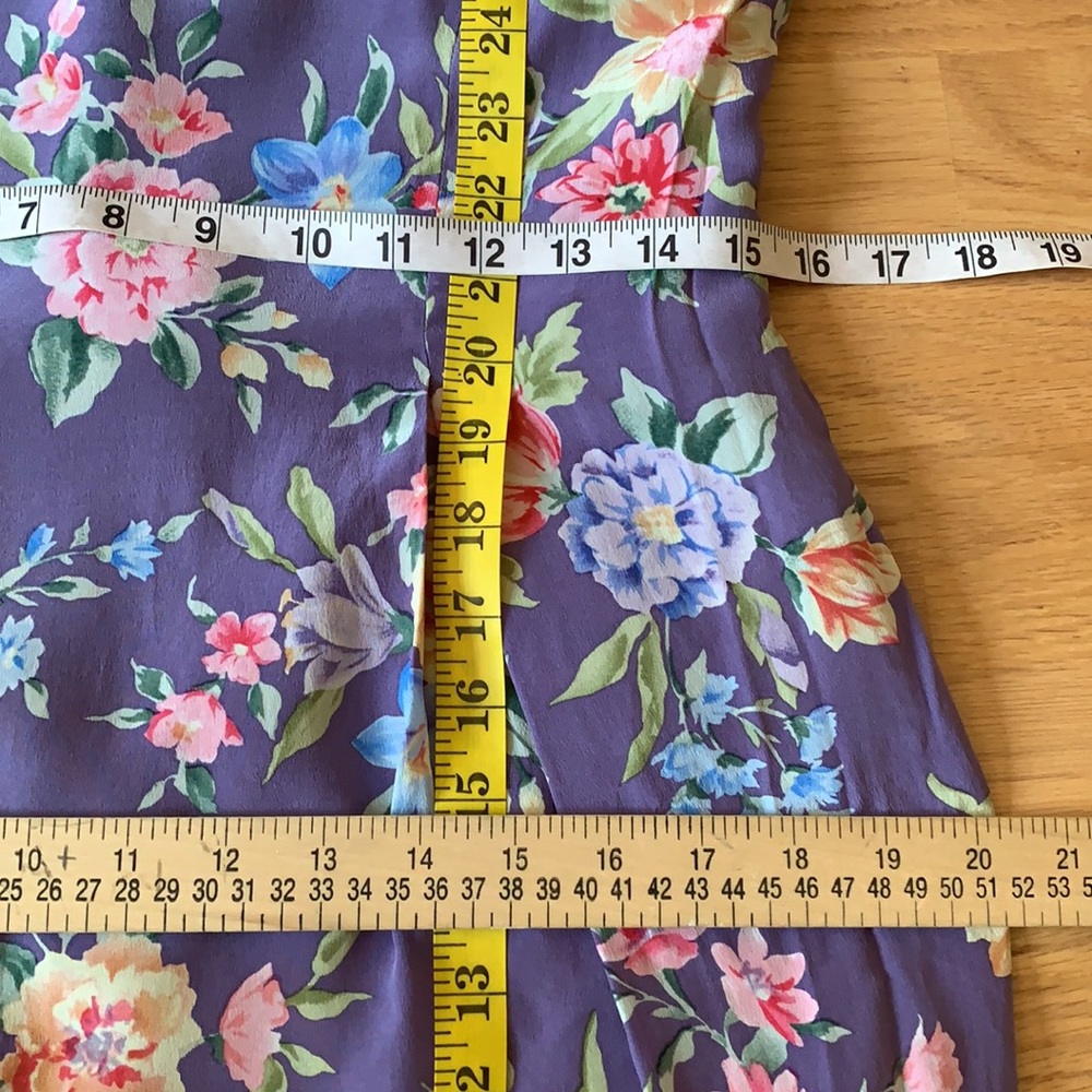 Gorgeous 💜Floral silk Vtg Talbots Maggy London - Picture 15 of 16